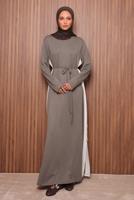 Hijab clothing MINK TIE-WAIST DRESS T 2035