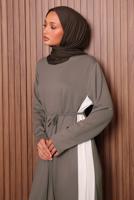 Hijab clothing MINK TIE-WAIST DRESS T 2035