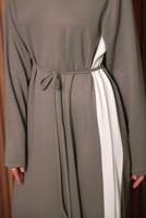 Hijab clothing MINK TIE-WAIST DRESS T 2035