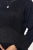 Tesettür giyim SİYAH TRİKO ELBİSE T 22381