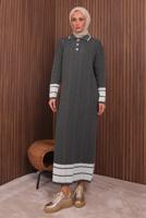 Hijab clothing GREY KNITWEAR DRESS T 5407