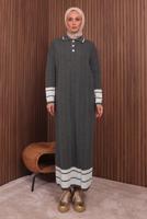 Hijab clothing GREY KNITWEAR DRESS T 5407