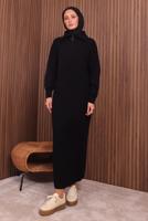 Vêtements hijab NOIR ROBE EN MAILLE T 6407