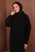 Vêtements hijab NOIR ROBE EN MAILLE T 6407