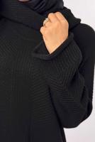 Vêtements hijab NOIR ROBE EN MAILLE À COL ROULÉ T 90281