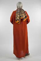 Vêtements hijab BRUN ROBE EN MAILLE À COL ROULÉ T 90281