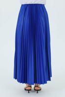 Tesettür giyim LACİVERT PİLİSELİ ETEK T 0654