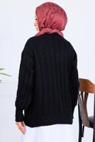 Tesettür giyim SİYAH TRİKO HIRKA T 0004