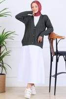 Tesettür giyim GRİ TRİKO HIRKA T 0004