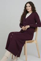 Hijab clothing PLUM V-NECK LONG CARDIGAN T 0523