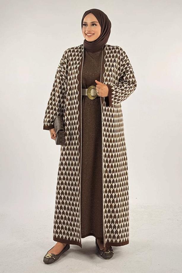 Tesettür giyim  TRİKO HIRKA T 12381