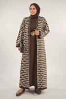 Hijab clothing BROWN KNITWEAR CARDIGAN T 12381