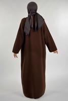 Tesettür giyim KAHVE CEP DETAYLI TRİKO HIRKA T 31381