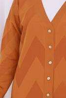 Tesettür giyim KAHVE DESENLİ TRİKO HIRKA T 3913
