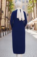 Tesettür giyim LACİVERT TRİKO HIRKA T 5417