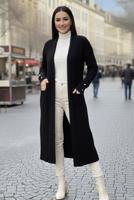 Tesettür giyim SİYAH TRİKO HIRKA T 6417