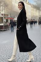 Tesettür giyim SİYAH TRİKO HIRKA T 6417