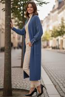 Tesettür giyim LACİVERT TRİKO HIRKA T 6417