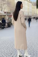 Tesettür giyim BEJ TRİKO HIRKA T 6417