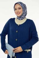 Vêtements hijab BLEU MARINE CARDIGAN EN MAILLE T 70281