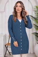 Tesettür giyim LACİVERT TRİKO HIRKA T 9713