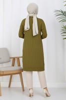 Tesettür giyim YEŞİL TRİKO HIRKA T 9713