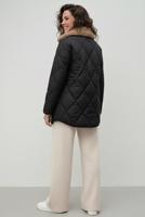 Tesettür giyim SİYAH KAPİTONE KABAN T 0819