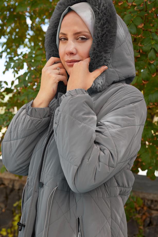 Hijab clothing  HOODED PUFFER COAT T 2007 - TRENDTESETTÜR