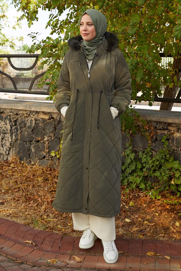 Hijab clothing  HOODED PUFFER COAT T 2007 - TRENDTESETTÜR