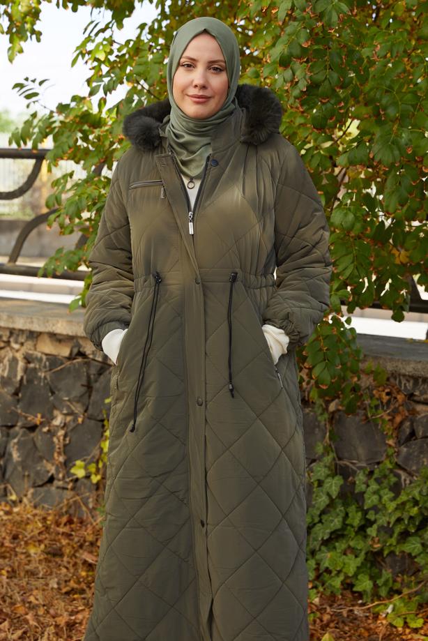Hijab clothing  HOODED PUFFER COAT T 2007 - TRENDTESETTÜR