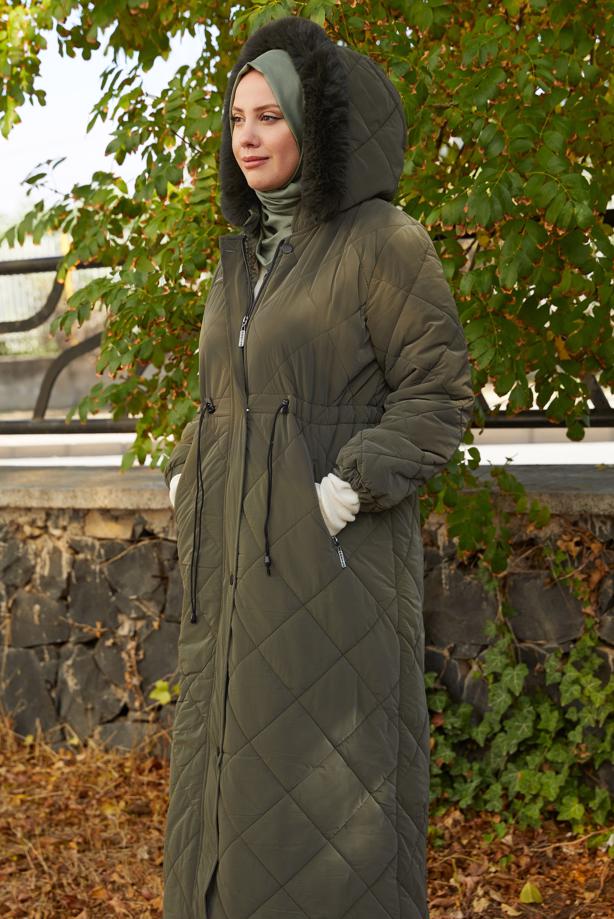 Hijab clothing  HOODED PUFFER COAT T 2007 - TRENDTESETTÜR