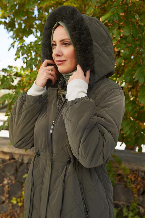 Hijab clothing  HOODED PUFFER COAT T 2007 - TRENDTESETTÜR