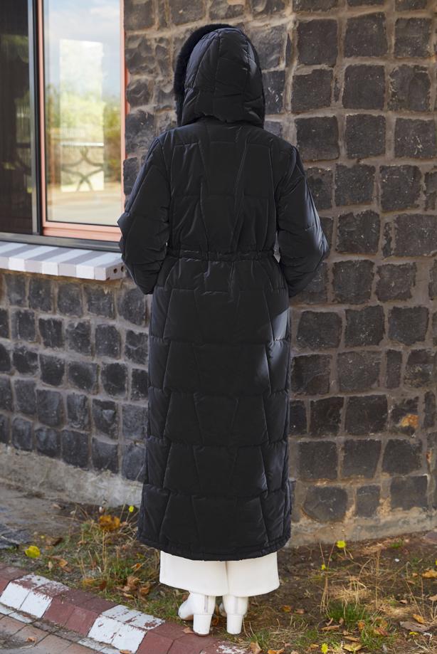 Vêtements hijab NOIR DOUDOUNE À CAPUCHE T 2207 - TRENDTESETTÜR