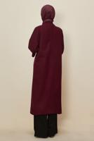 Hijab clothing CLARET RED CACHET COAT T 4526