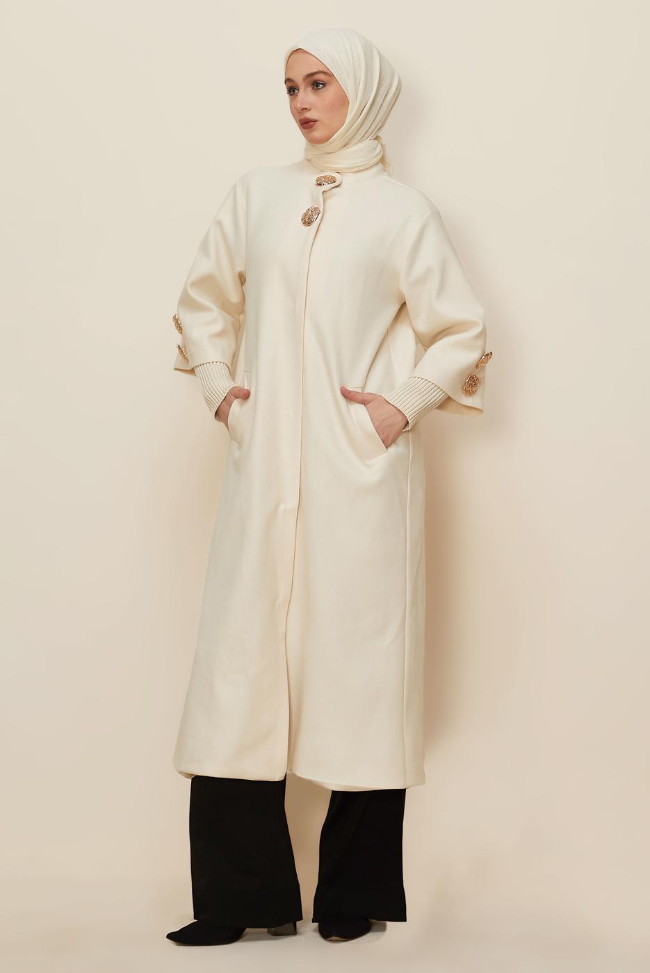 Hijab clothing ECRU CACHET COAT T 4526