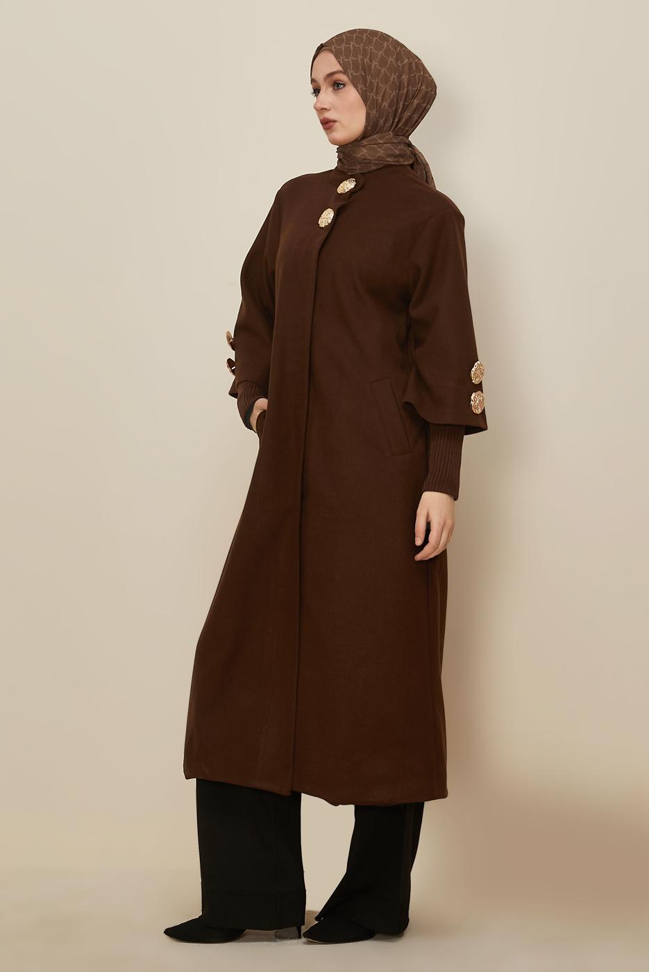 Hijab clothing BROWN CACHET COAT T 4526