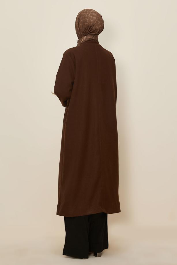 Hijab clothing BROWN CACHET COAT T 4526 - TRENDTESETTÜR