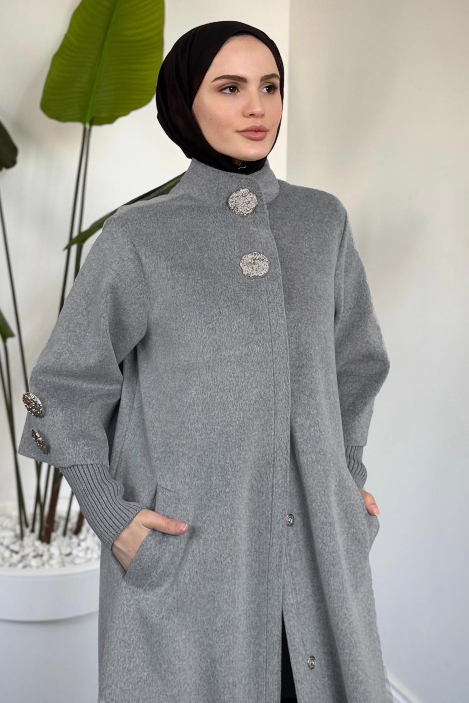 Hijab clothing GREY CACHET COAT T 4526