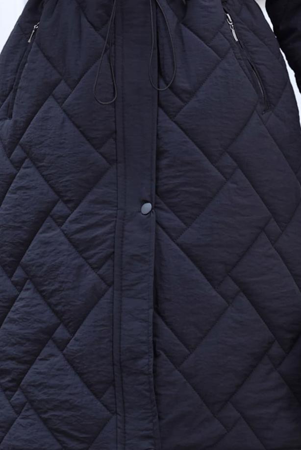 Hijab clothing  HOODED PUFFER COAT T 6307 - TRENDTESETTÜR