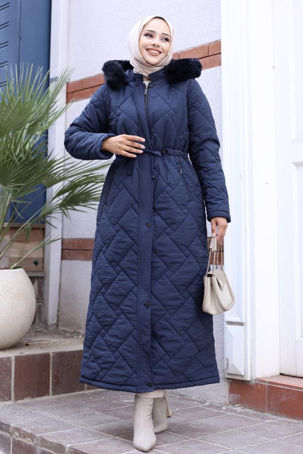 Hijab clothing  PUFFER COAT T 82007 - TRENDTESETTÜR