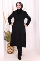 Hijab clothing BLACK T 96007-1 BYM KAŞE KABAN