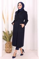 Hijab clothing NAVY BLUE T 96007-1 BYM KAŞE KABAN