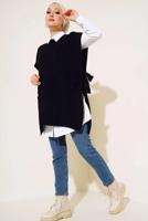 Tesettür giyim SİYAH TRİKO SÜVETER T 42011