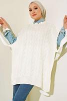 Tesettür giyim EKRU TRİKO SÜVETER T 42011