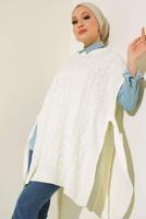 Tesettür giyim EKRU TRİKO SÜVETER T 42011
