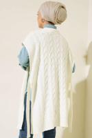 Tesettür giyim EKRU TRİKO SÜVETER T 42011