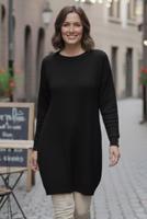 Tesettür giyim SİYAH TRİKO TUNİK T 4744