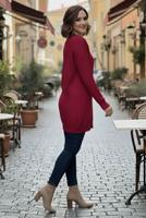 Tesettür giyim BORDO TRİKO TUNİK T 4744