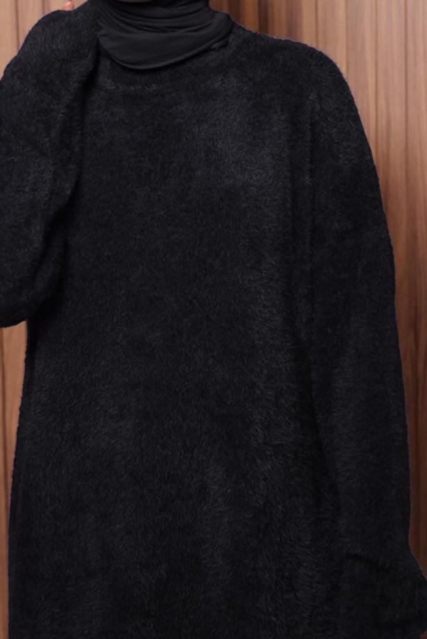 Tesettür giyim SİYAH DİK YAKA KAZAK T 5770 - TRENDTESETTÜR