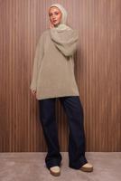 Tesettür giyim BEJ SAKAL İPLİK TUNİK T 5770